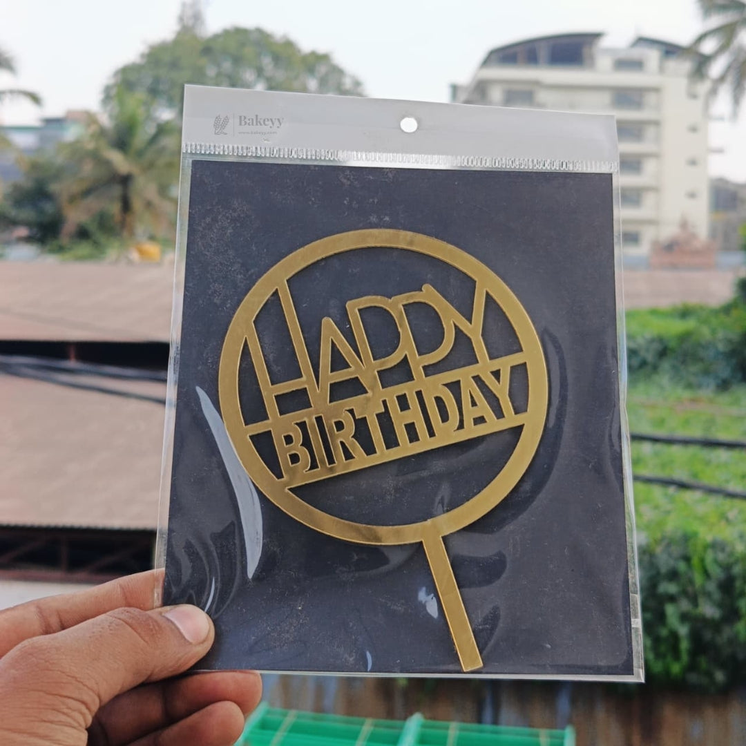 4" Happy Birthday Cake Toppers - D20 | Pack of 5