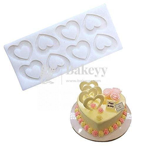 Heart Pattern Garnishing Mould | Silicone Garnish Sheet - Bakeyy.com - India - Heart Pattern Garnishing Mould | Silicone Garnish Sheet - Default Title