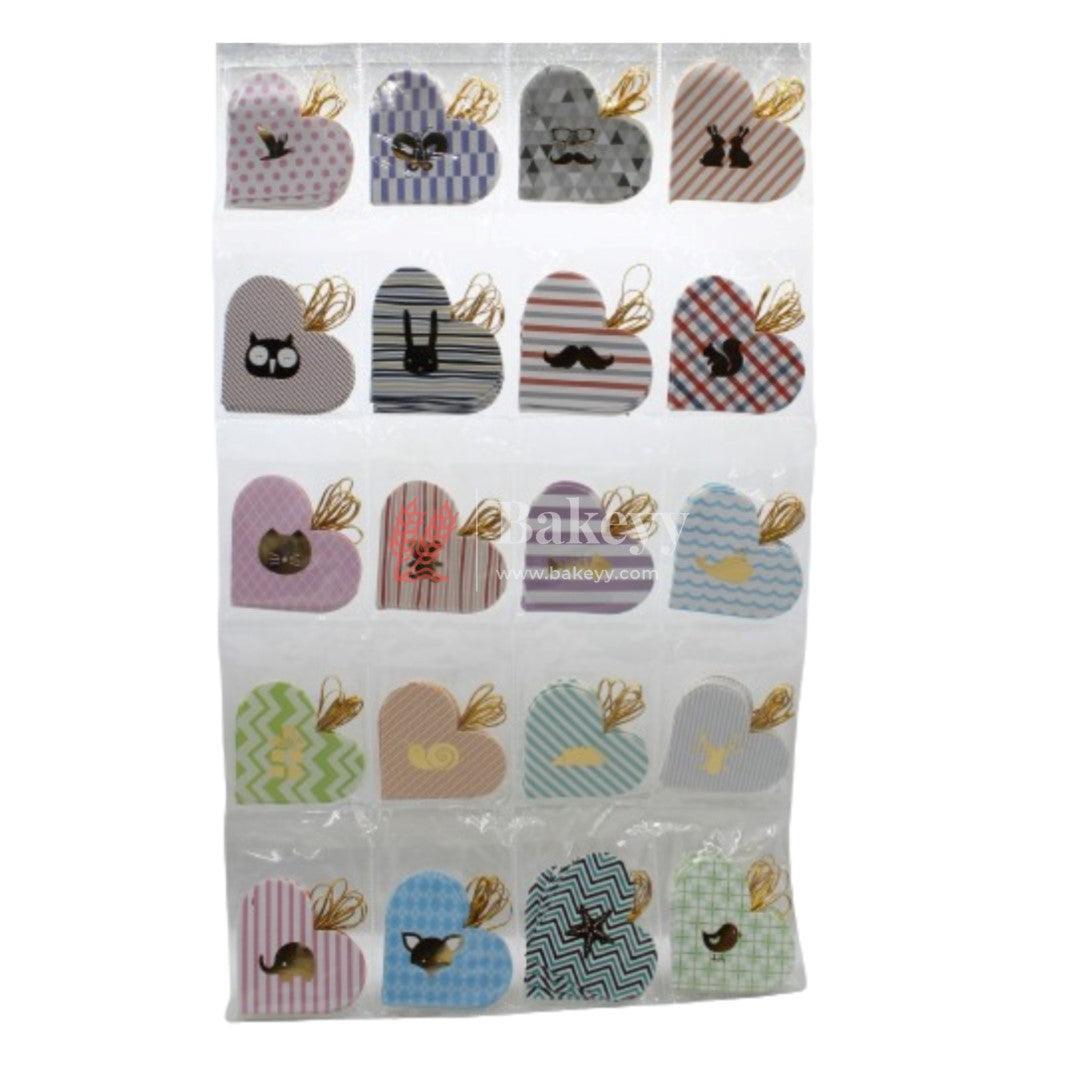 Heart Shape Tags | Eco-Friendly | Tags with Golden Thread - Bakeyy.com - India - Heart Shape Tags | Eco-Friendly | Tags with Golden Thread - Default Title