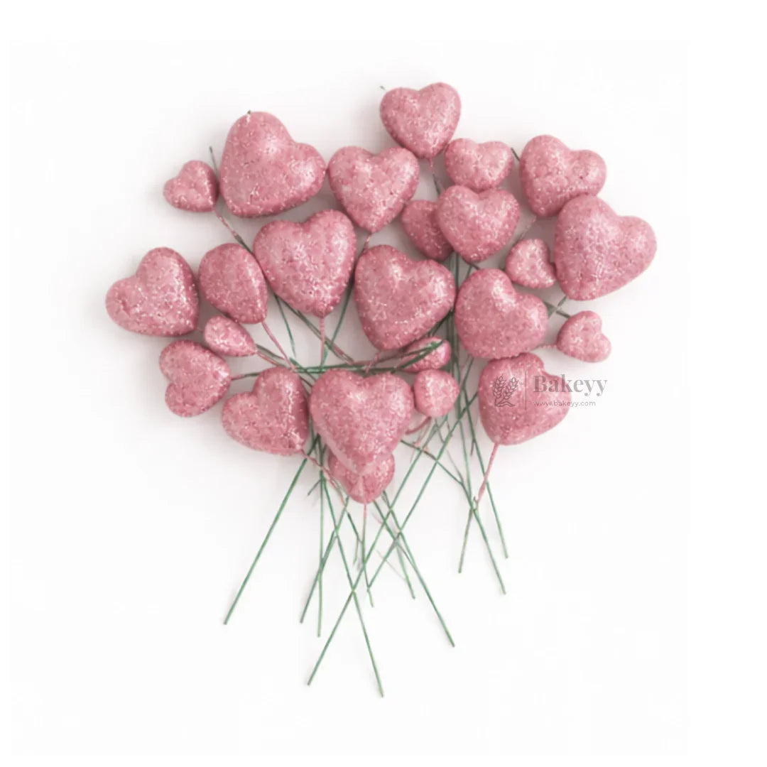 Heart Shape Faux Ball Cake Decor | Heart Shape Cake Topper | Pack of 20