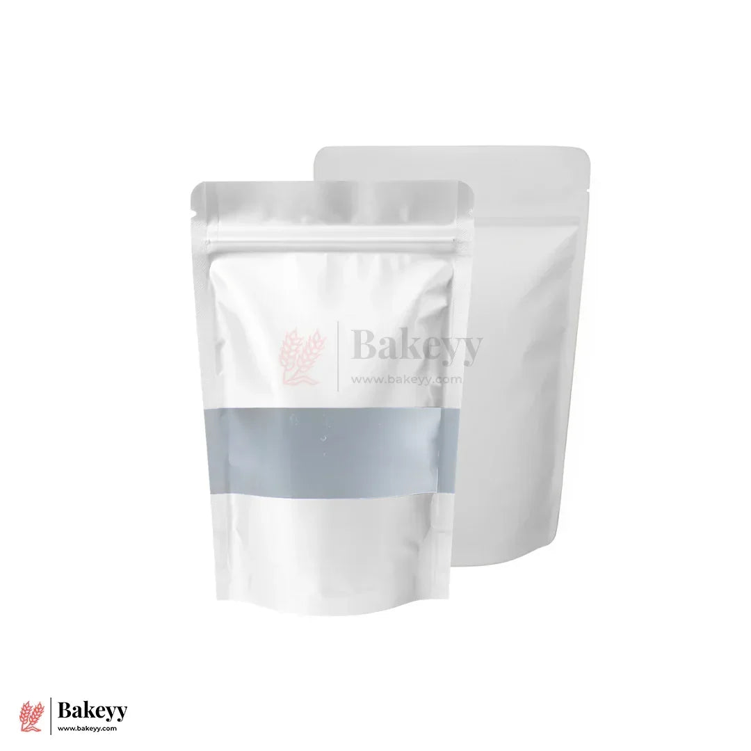 Zip Lock With Window - Sample Pieces - Bakeyy.com - India - Zip Lock With Window - Sample Pieces - Pack of 4 pieces / White