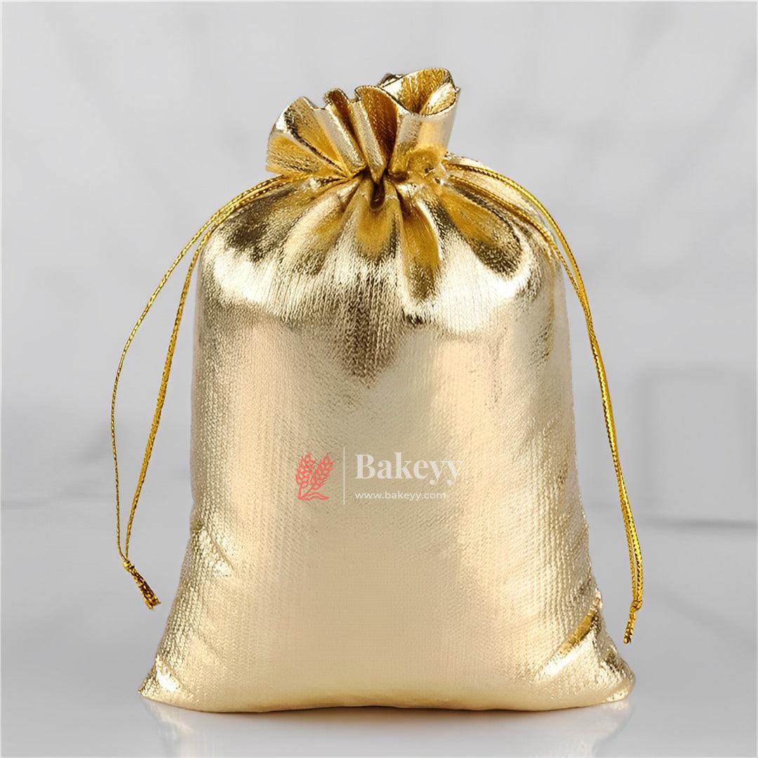 4x6 Inch Gold Drawstring Organza Jewelry Pouches Wedding Party Christmas Favor Gift Candy Chocolate Bags| Premium Gold Metallic Drawstring Gift Bags – Versatile and Stylish Packaging |Pack of 50| - Bakeyy.com - India - 4x6 Inch Gold Drawstring Organza Jewelry Pouches Wedding Party Christmas Favor Gift Candy Chocolate Bags| Premium Gold Metallic Drawstring Gift Bags – Versatile and Stylish Packaging |Pack of 50| - Default Title