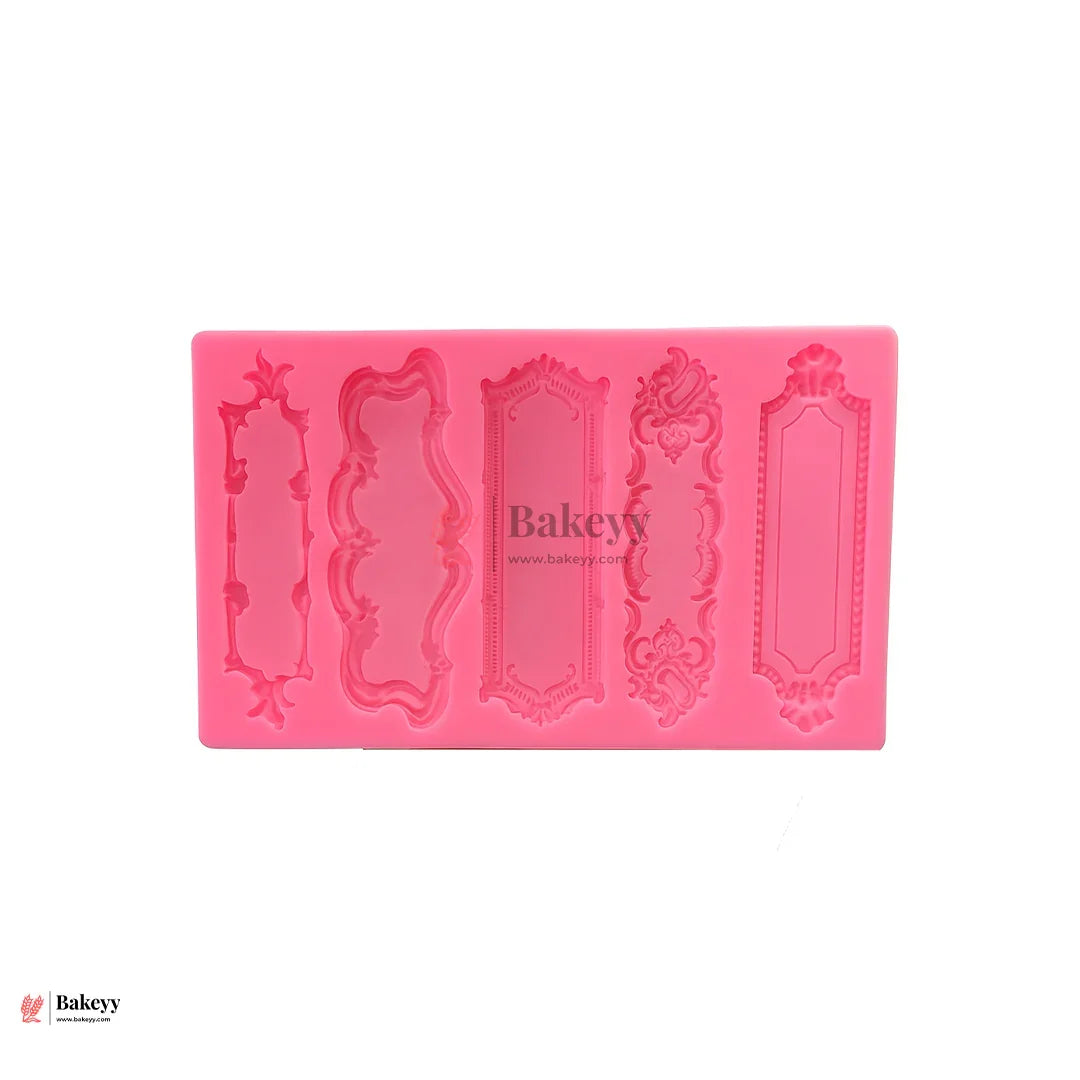 144 | Baroque Frame Silicone Fondant Mould | 18x11cm