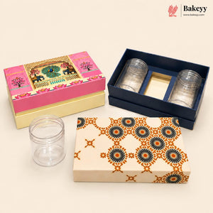250ml 3-Jars | Small | Traditional Printed Gift Hamper Box | Pack of 1