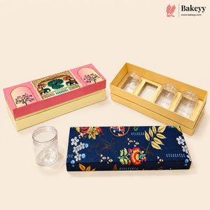 250ml 4-Jars | Small | Traditional Printed Gift Hamper Box | Pack of 1
