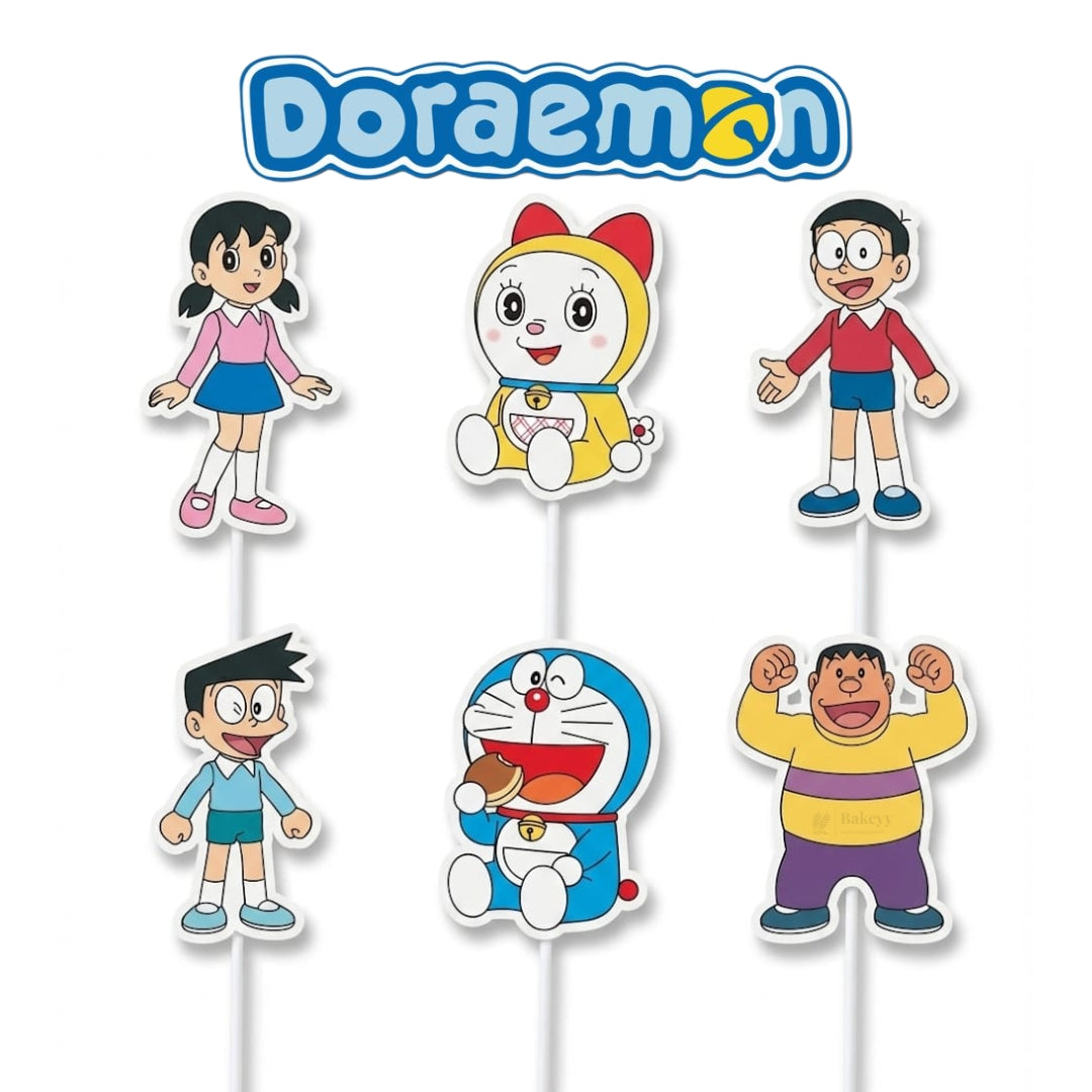 Kids Movies & Shows Cake Toppers | Birthday Party Decor | Birthday Cake Decor | Pack of 6