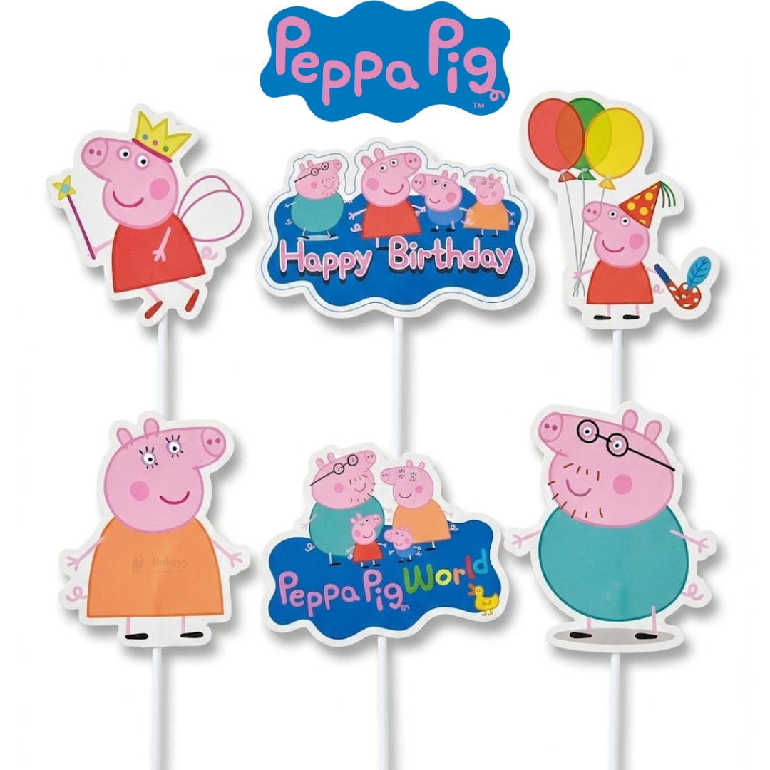 Kids Movies & Shows Cake Toppers | Birthday Party Decor | Birthday Cake Decor | Pack of 6