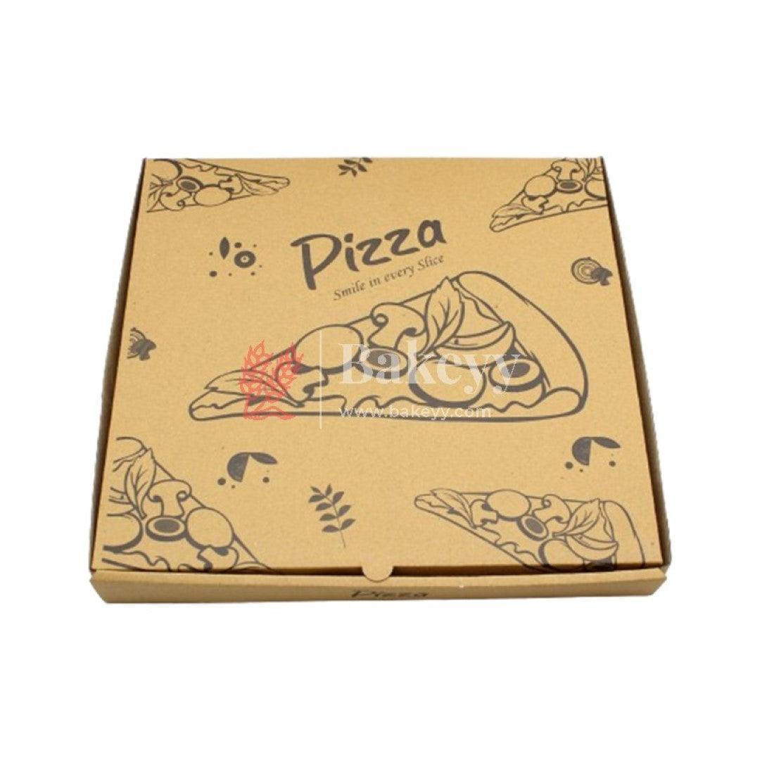 Kraft Pizza Box | Hotel | Canteen| Restaurants Box- Pack of 25 - Bakeyy.com - India - Kraft Pizza Box | Hotel | Canteen| Restaurants Box- Pack of 25 - 26.5x26.5x3.5 cm
