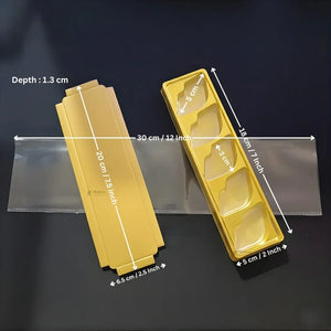 5 Cavity Lips & Heart Shaped Chocolate Packaging Box with Inner Tray | Premium Gold Finish Truffle & Sweet Box | Two Design Options Available | Pack of 10 - Bakeyy.com - India - 5 Cavity Lips & Heart Shaped Chocolate Packaging Box with Inner Tray | Premium Gold Finish Truffle & Sweet Box | Two Design Options Available | Pack of 10 - Lips 2 130.00