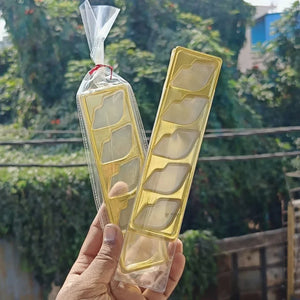 5 Cavity Lips & Heart Shaped Chocolate Packaging Box with Inner Tray | Premium Gold Finish Truffle & Sweet Box | Two Design Options Available | Pack of 10 - Bakeyy.com - India - 5 Cavity Lips & Heart Shaped Chocolate Packaging Box with Inner Tray | Premium Gold Finish Truffle & Sweet Box | Two Design Options Available | Pack of 10 - Lips 1 130.00