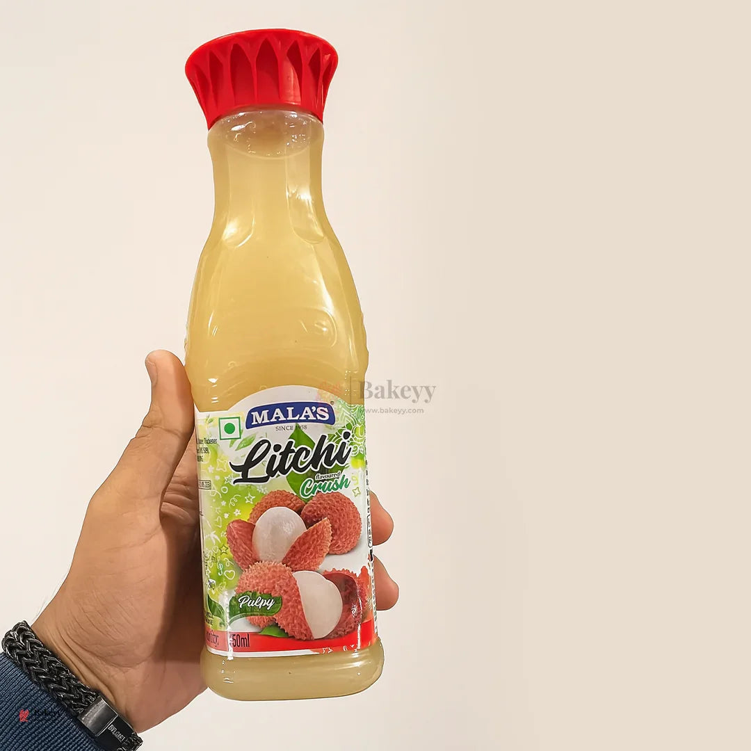 Mala's Litchi Crush – Pulpy Fruit Syrup for Refreshing Drinks & Desserts | (750ml)