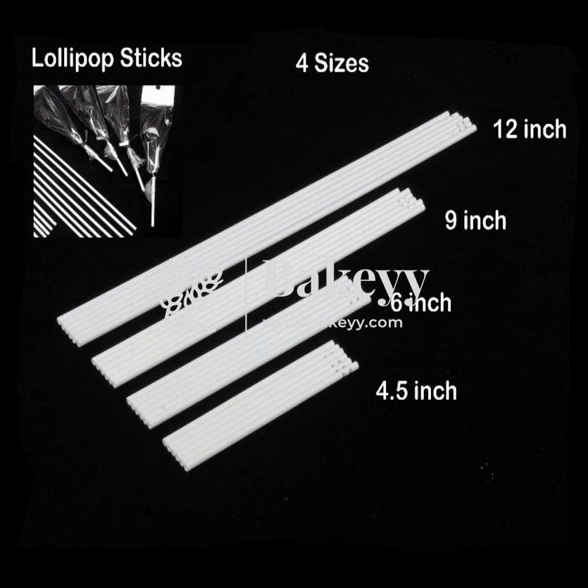Lollipop Sticks for Cakesicle Popsicle and Candy | 12 Inch - Bakeyy.com - India - Lollipop Sticks for Cakesicle Popsicle and Candy | 12 Inch - Pack Of 100