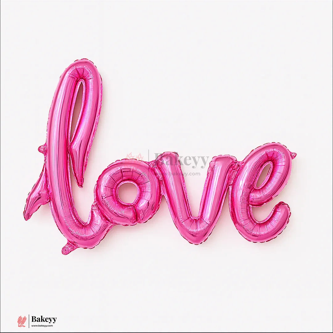 Love" Foil Balloon – Gold, Red, Pink & Champagne | Romantic Party Decor | 1Pack - Bakeyy.com - India - Love" Foil Balloon – Gold, Red, Pink & Champagne | Romantic Party Decor | 1Pack - Pink