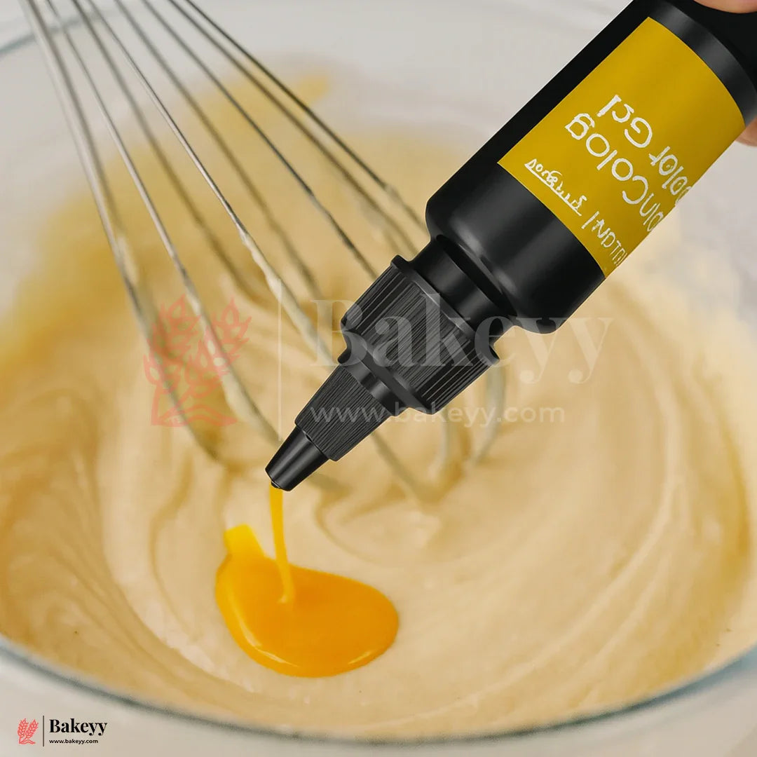 Sugarin Golden Yellow Icing Color Gel – 30ml | Vibrant Food Gel Color for Cakes, Fondant & More - Bakeyy.com - India - Sugarin Golden Yellow Icing Color Gel – 30ml | Vibrant Food Gel Color for Cakes, Fondant & More - Default Title