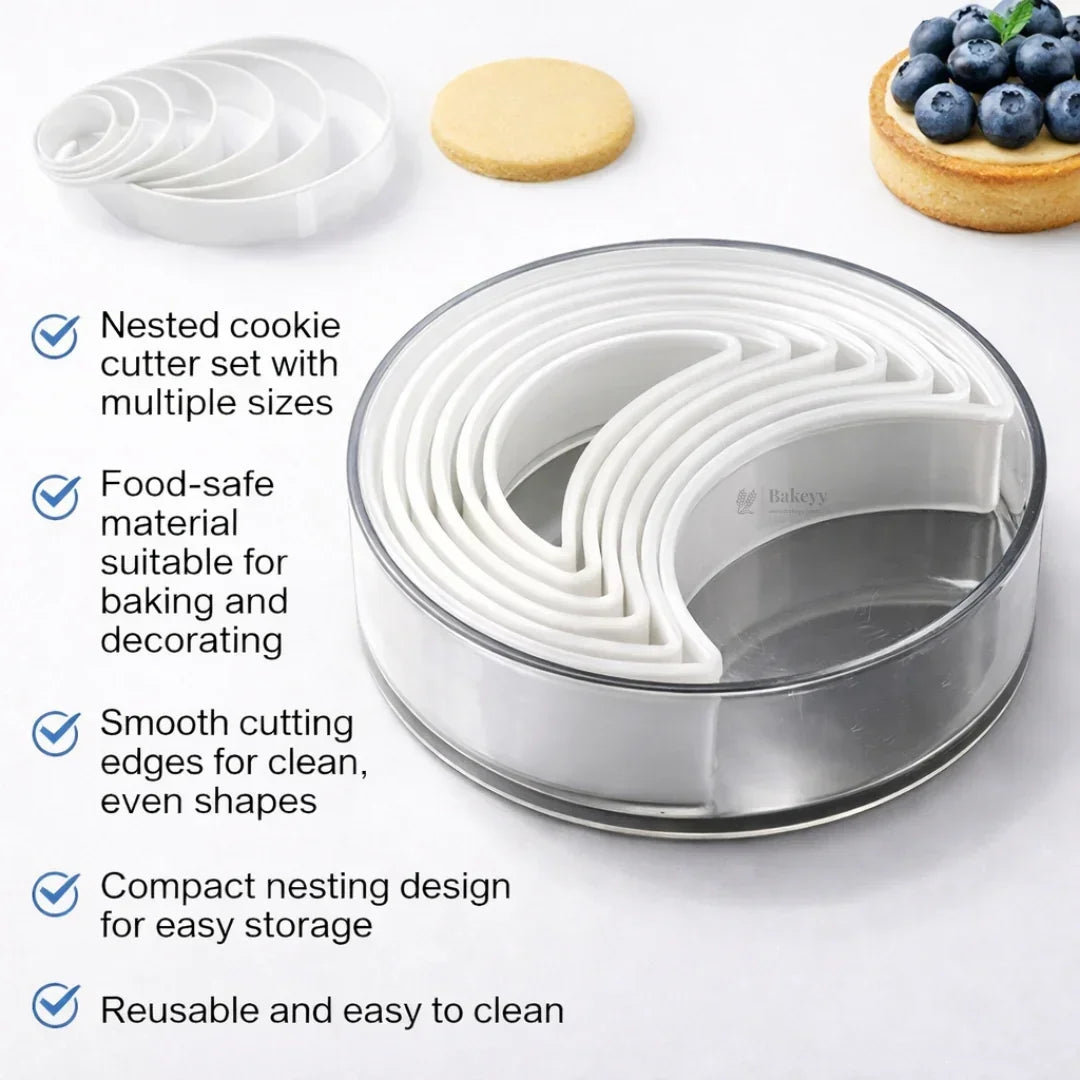 Nested Cookie Cutter Set | Assorted Sizes | Baking & Fondant Cutter | Pack of 1 - Bakeyy.com - India - Nested Cookie Cutter Set | Assorted Sizes | Baking & Fondant Cutter | Pack of 1 - Default Title 140.00