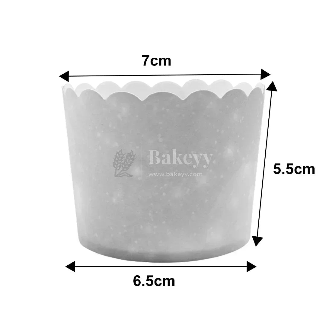 6 cm | Green & White Stripes Muffin Cup | Pack of 50