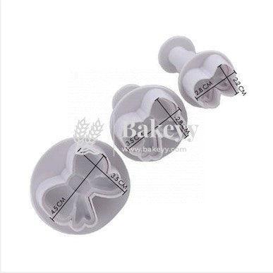 Multiple Bow Fondant Plunger Cutter | 3 pc set - Bakeyy.com - India - Multiple Bow Fondant Plunger Cutter | 3 pc set - Default Title
