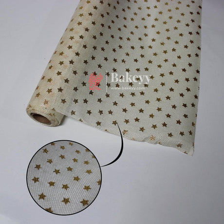 2.7 Mtrs Gold Glitter Star Mesh Fabric Roll – Elegant Material for Crafting and Decoration |Jute Net| - Bakeyy.com - India - 2.7 Mtrs Gold Glitter Star Mesh Fabric Roll – Elegant Material for Crafting and Decoration |Jute Net| - Default Title
