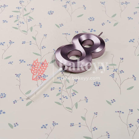 Number 8 Rose Gold 3D Candle | 1 pcs | For Birthday, Wedding Party & Cake Decoration - Bakeyy.com - India - Number 8 Rose Gold 3D Candle | 1 pcs | For Birthday, Wedding Party & Cake Decoration - Default Title