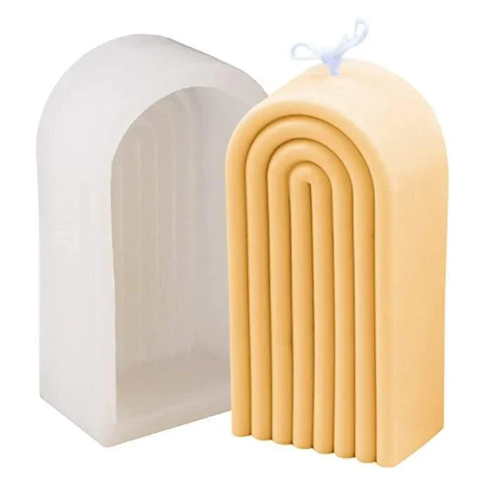 onnpnn-geometric-rainbow-candle-moldor-cake-mould-fondant-decorating-cake-bakeyy-com - Bakeyy.com