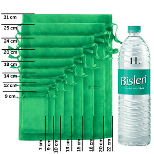 Organza Potli Bags | Drawstring Bags | Green Color