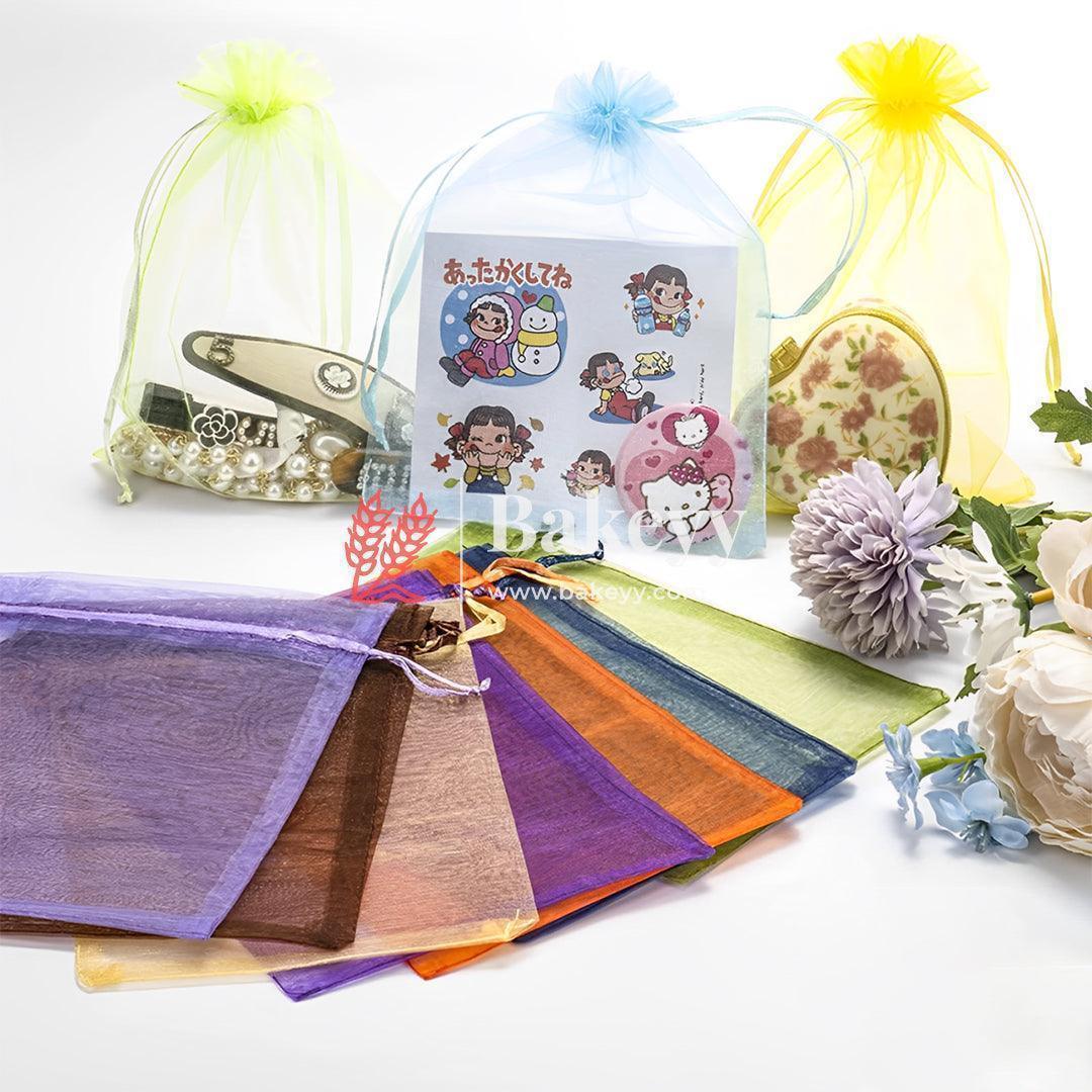 10x14 CM | Organza Potli Bags | Rose Red Colour |100 g | Candy Bag | Pack of 100| - Bakeyy.com - India - 10x14 CM | Organza Potli Bags | Rose Red Colour |100 g | Candy Bag | Pack of 100| - Pack Of 100