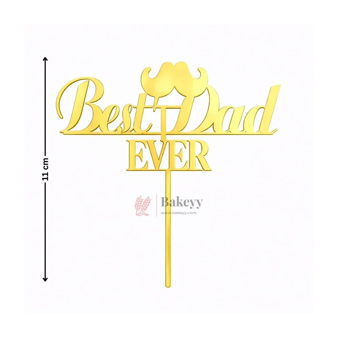 Gold Mirror Paper Cake Topper l Best Mom / Best Dad / World’s Best Mom l PACK OF 1 - Bakeyy.com - India - Gold Mirror Paper Cake Topper l Best Mom / Best Dad / World’s Best Mom l PACK OF 1 - Design 2 15.00