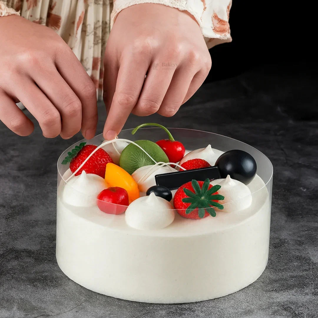 Transparent Pastry Collar | Acetate Cake Liner Roll | 2.4 Inch Wide | Pack of 1 - Bakeyy.com - India - Transparent Pastry Collar | Acetate Cake Liner Roll | 2.4 Inch Wide | Pack of 1 - Default Title 650.00