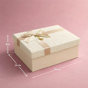 peach_Textured_Luxury_Gift_Box_Premium_Rigid_Hamper_Gift_Box_with_Lid_Ribbon_3_Sizes_Available_pack_of_1_9 - Bakeyy.com