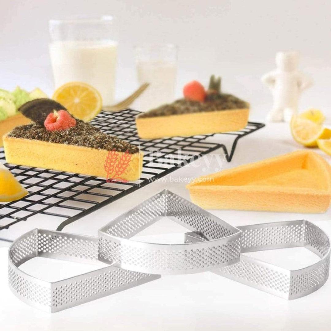 Perforated Round Tart Ring | Triangle | Set of 3 - Bakeyy.com - India - Perforated Round Tart Ring | Triangle | Set of 3 - Default Title