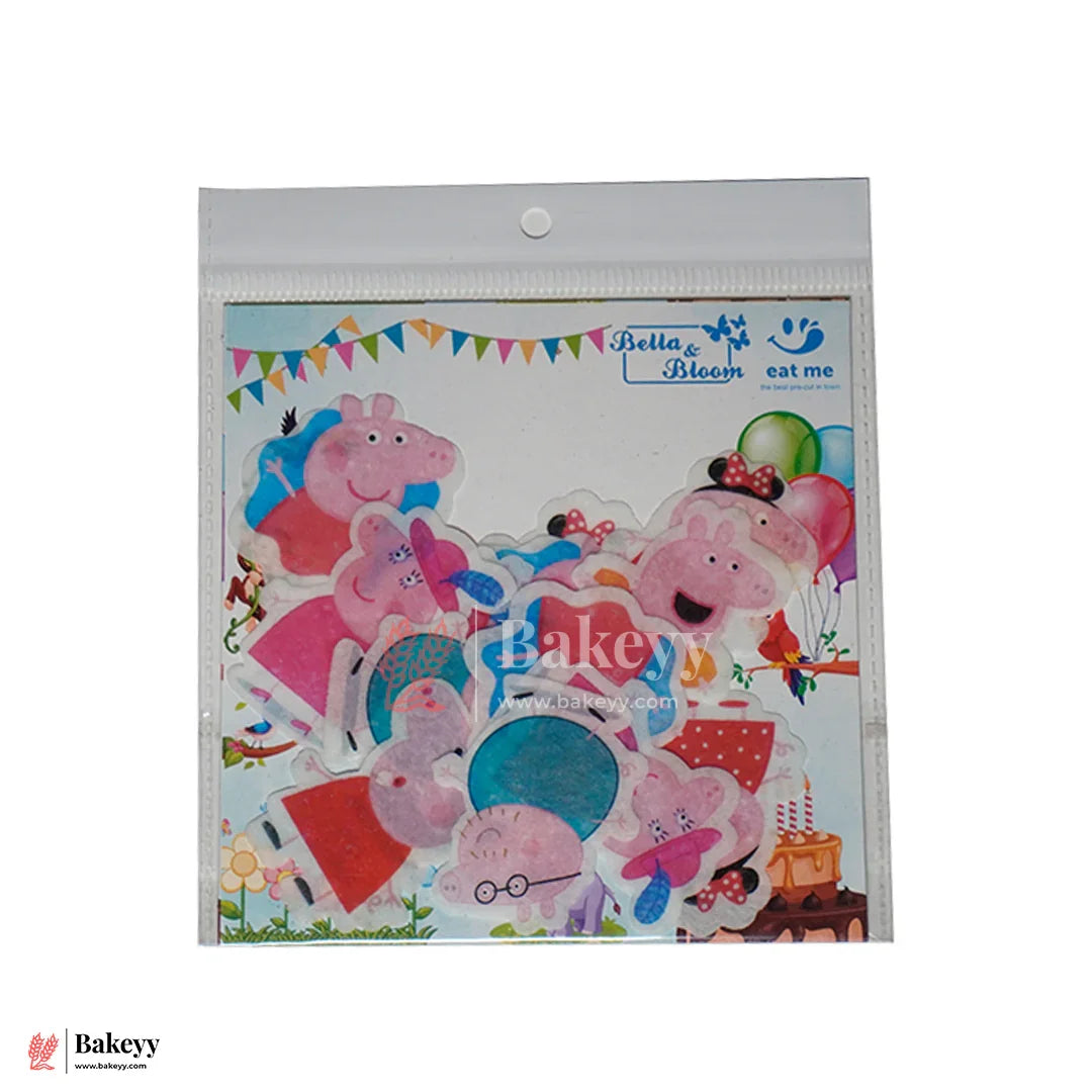 Pre-Cut | Edible Wafer | Peppa Pig Theme| Pack Of 15