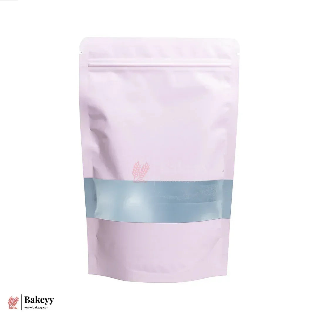 Pink Color With Window | 10x17 CM | Standing Pouch | 110 GSM | Pack of 100
