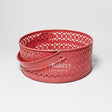 Hamper Basket For Gifting Round | Elegant & Durable Pink Metal Hamper Basket with Handle | Pink Colour - Bakeyy.com - India - Hamper Basket For Gifting Round | Elegant & Durable Pink Metal Hamper Basket with Handle | Pink Colour - Default Title