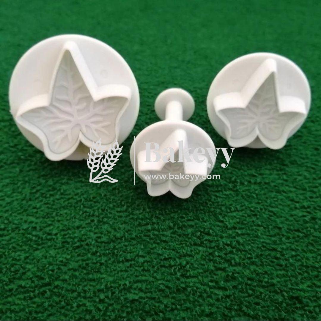 Plunger Cutter – Periwinkle - Leaf | Plastic Cutter | 3 Pcs - Bakeyy.com - India - Plunger Cutter – Periwinkle - Leaf | Plastic Cutter | 3 Pcs - Default Title