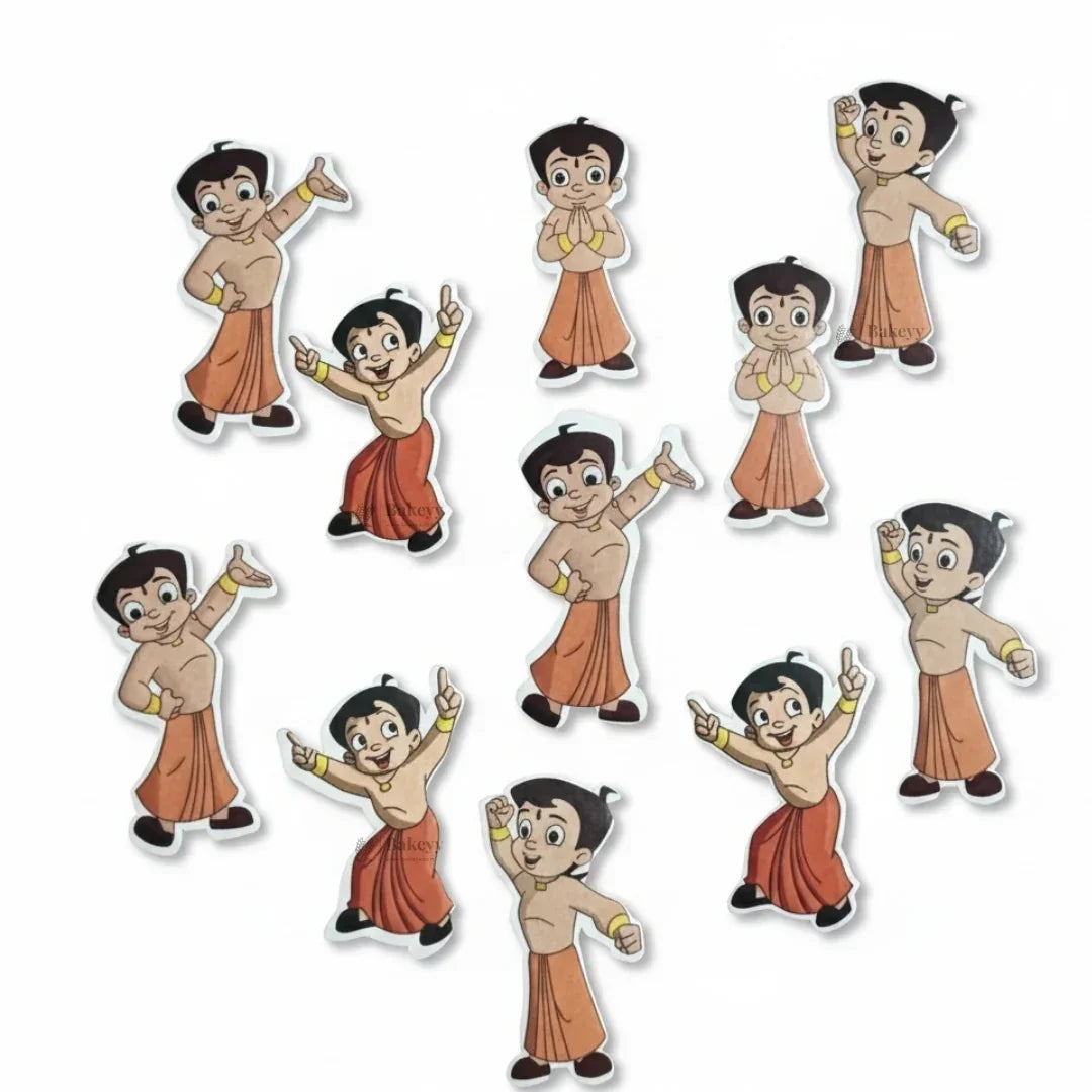 Kids Cartoon Edible Wafer Toppers Combo Set | Precut Cake & Cupcake Decoration | Pack of 1 - Bakeyy.com - India - Kids Cartoon Edible Wafer Toppers Combo Set | Precut Cake & Cupcake Decoration | Pack of 1 - Chhota Bheem 65.00
