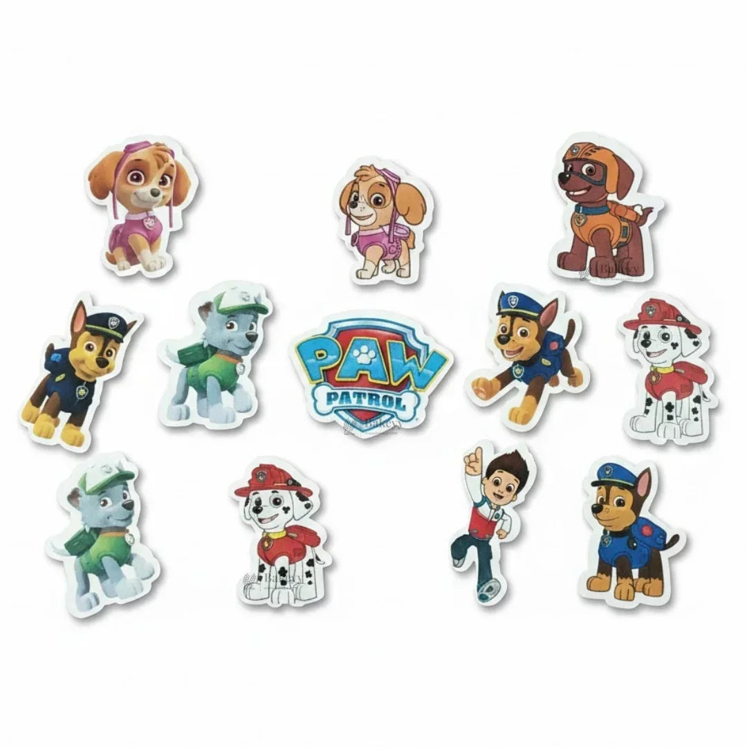 Kids Cartoon Edible Wafer Toppers Combo Set | Precut Cake & Cupcake Decoration | Pack of 1 - Bakeyy.com - India - Kids Cartoon Edible Wafer Toppers Combo Set | Precut Cake & Cupcake Decoration | Pack of 1 - Paw Patrol 65.00
