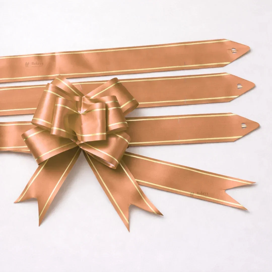 18 cm Pull Up Gift Ribbon Bow | Easy Self-Tie Decorative Ribbon for Gift Wrapping & Hampers | Multiple Colours Available | Pack of 10 - Bakeyy.com - India - 18 cm Pull Up Gift Ribbon Bow | Easy Self-Tie Decorative Ribbon for Gift Wrapping & Hampers | Multiple Colours Available | Pack of 10 - Light Pink 12.00