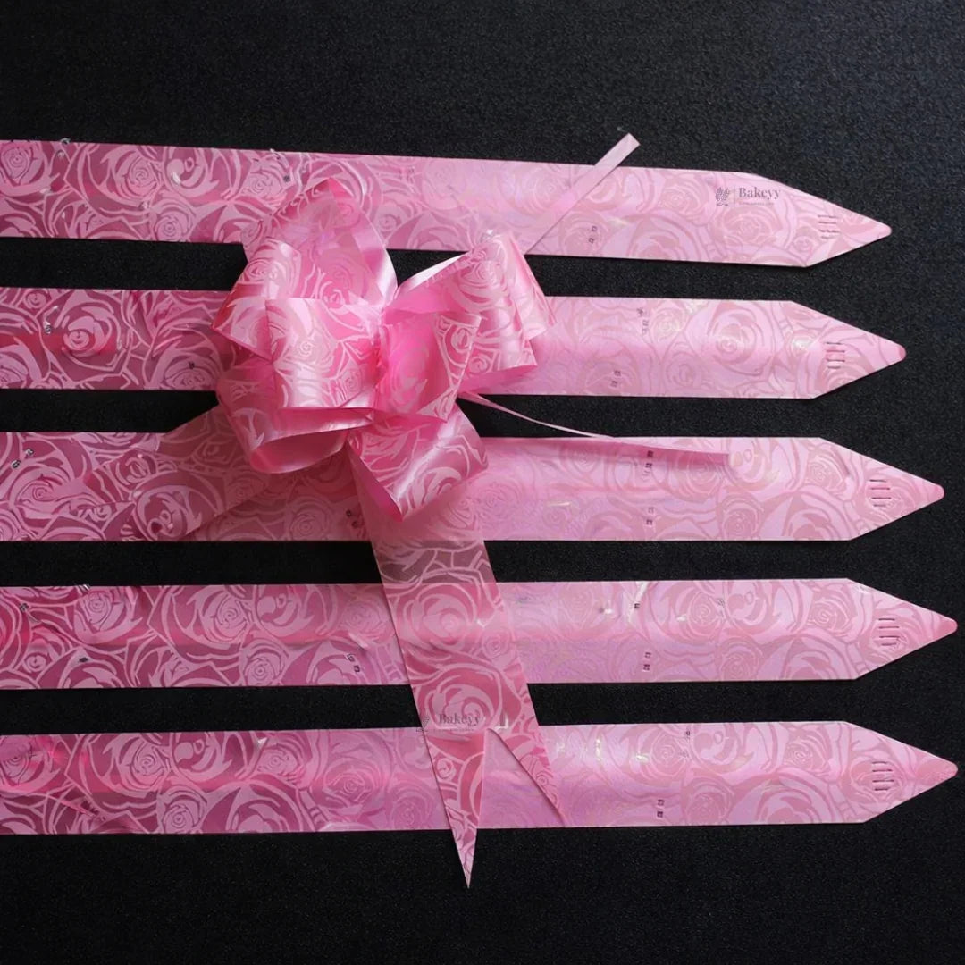 65 cm Printed Pattern Pull Up Gift Ribbon Bow | Easy Self-Tie Decorative Ribbon for Gift Wrapping & Hampers | Multiple Designs Available | Pack of 10 - Bakeyy.com - India - 65 cm Printed Pattern Pull Up Gift Ribbon Bow | Easy Self-Tie Decorative Ribbon for Gift Wrapping & Hampers | Multiple Designs Available | Pack of 10 - Design 8 60.00