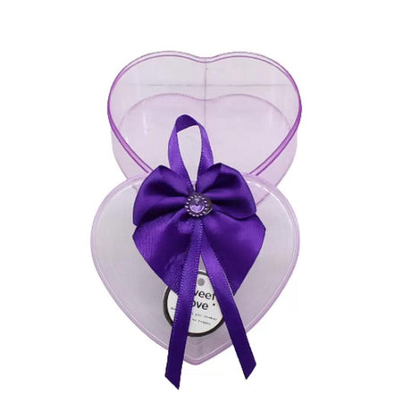 Purple Heart Empty Decorative Acrylic Box | Gift Box | Chocolate Box | Sweet Box | Jewellery Box | Plastic Box | Pack of 10 - Bakeyy.com - India - Purple Heart Empty Decorative Acrylic Box | Gift Box | Chocolate Box | Sweet Box | Jewellery Box | Plastic Box | Pack of 10 - Default Title