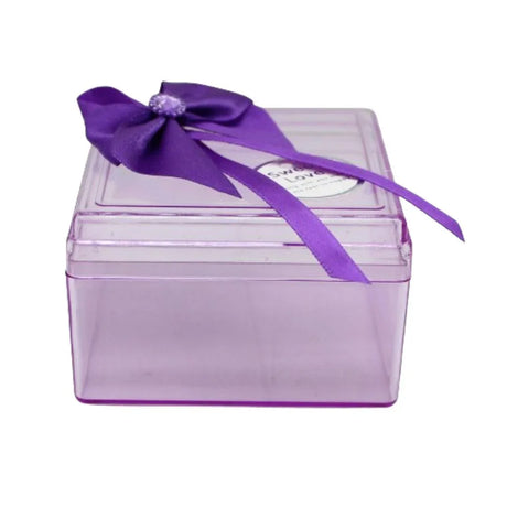 Purple Square Empty Decorative Acrylic Box | Gift Box | Chocolate Box | Sweet Box | Jewellery Box | Plastic Box | Pack of 12 - Bakeyy.com - India - Purple Square Empty Decorative Acrylic Box | Gift Box | Chocolate Box | Sweet Box | Jewellery Box | Plastic Box | Pack of 12 - Default Title