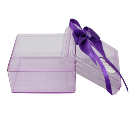 Purple Square Empty Decorative Acrylic Box | Gift Box | Chocolate Box | Sweet Box | Jewellery Box | Plastic Box | Pack of 12 - Bakeyy.com - India - Purple Square Empty Decorative Acrylic Box | Gift Box | Chocolate Box | Sweet Box | Jewellery Box | Plastic Box | Pack of 12 - Default Title