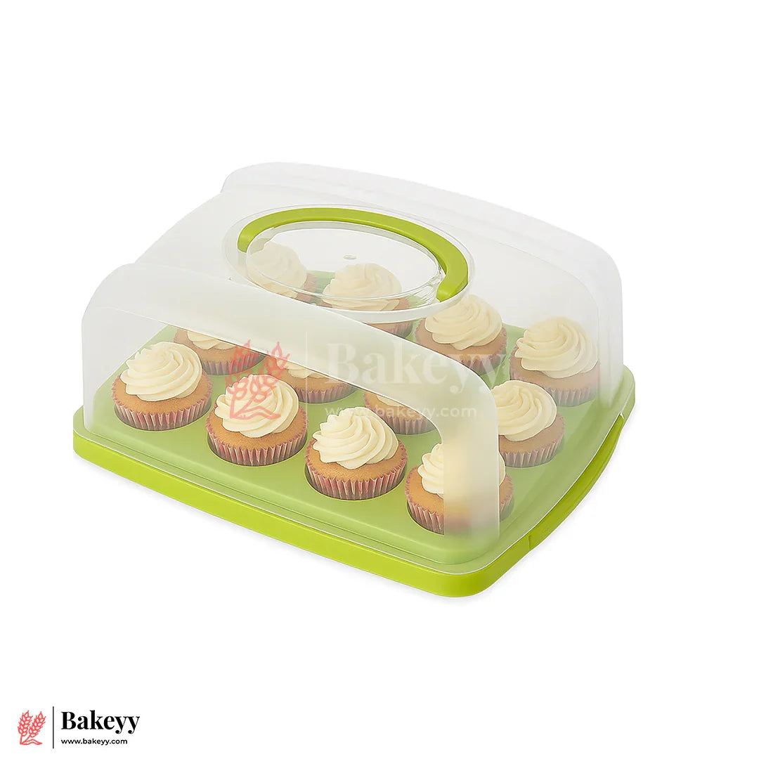 12 Cavity Cupcake Carrier with Lid and Handle