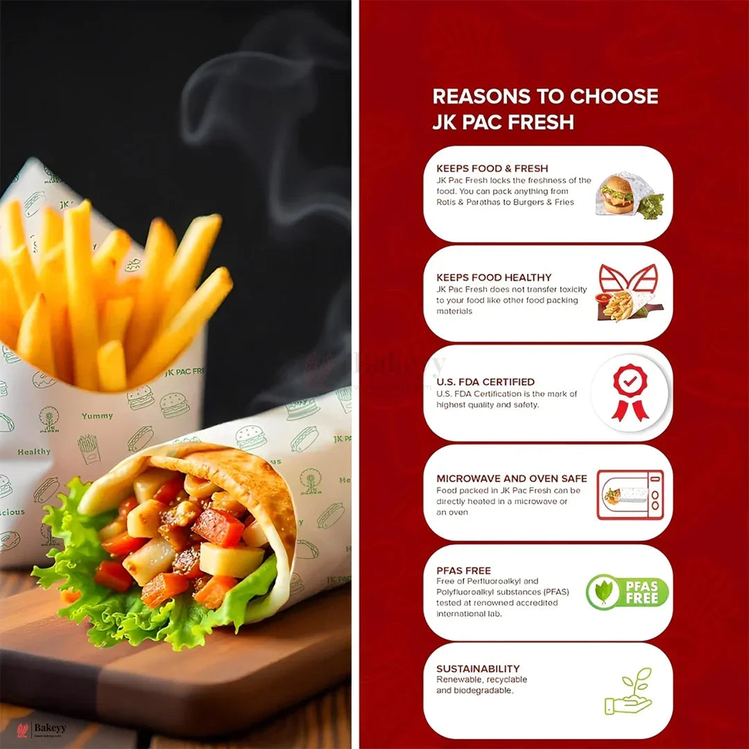 JK Pac Fresh Food Wrapping Paper Roll – 25 Meters (20+5m Free) - Bakeyy.com - India - JK Pac Fresh Food Wrapping Paper Roll – 25 Meters (20+5m Free) - Default Title