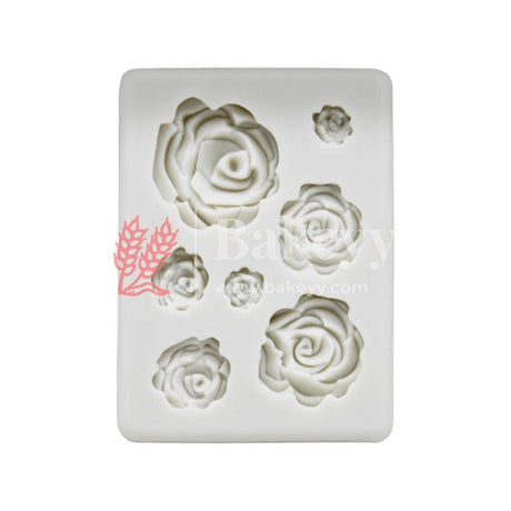 Rose Flower Fondant Mould - Bakeyy.com - India - Rose Flower Fondant Mould - Default Title