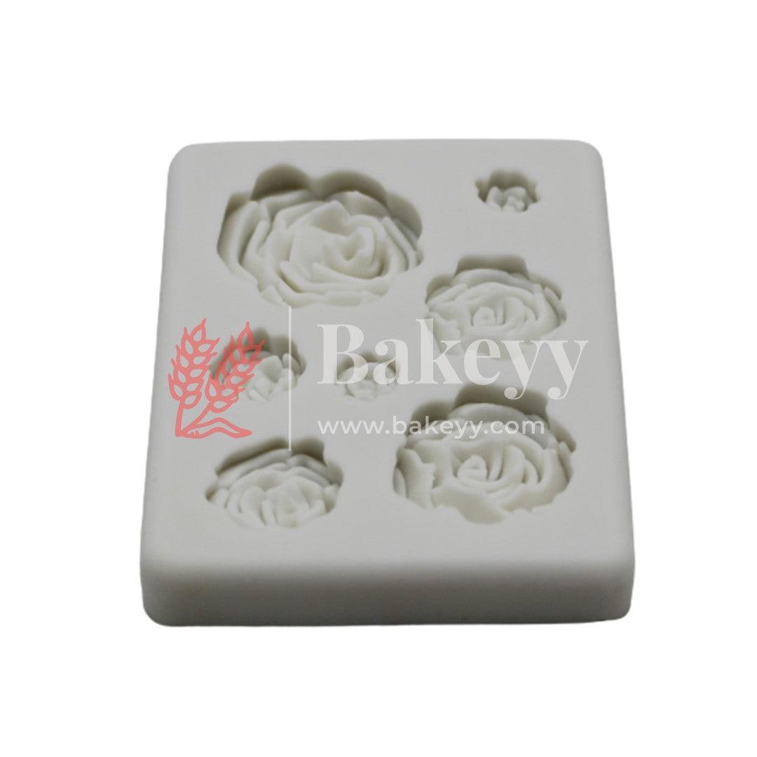 Rose Flower Fondant Mould - Bakeyy.com - India - Rose Flower Fondant Mould - Default Title