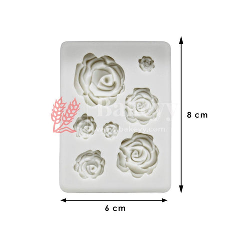 Rose Flower Fondant Mould - Bakeyy.com - India - Rose Flower Fondant Mould - Default Title