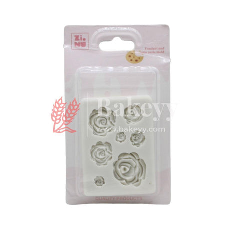 Rose Flower Fondant Mould - Bakeyy.com - India - Rose Flower Fondant Mould - Default Title