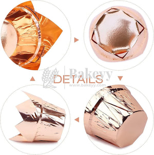 rose-gold-tulip-cup-or-pack-of-50-or-muffin-cup-or-cupcake-liners-bakeyy-com-6 - Bakeyy.com