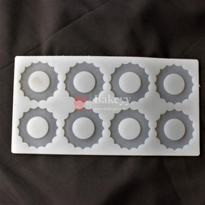 round-designer-8-cavity-garnishing-chocolate-mould-bakeyy-com-2 - Bakeyy.com