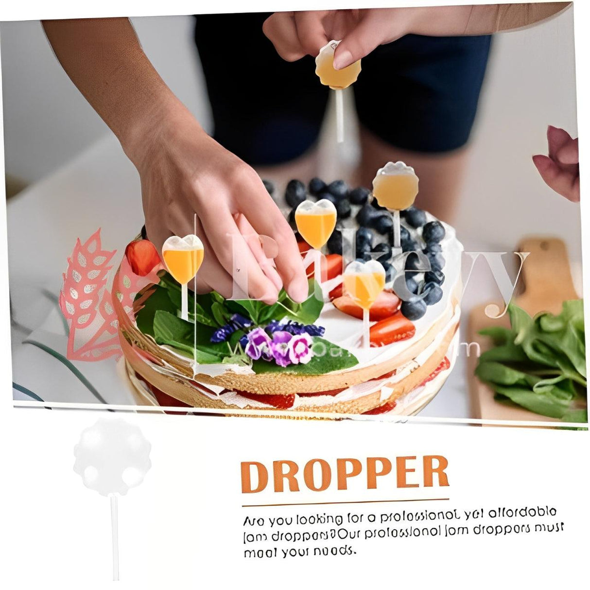 Flower Shape Disposable Pipettes Liquid Dropper Pipette Liquid Injector for Cupcakes, Chocolate, Strawberries, Ice Cream| Pack of 50 - Bakeyy.com - India - Flower Shape Disposable Pipettes Liquid Dropper Pipette Liquid Injector for Cupcakes, Chocolate, Strawberries, Ice Cream| Pack of 50 - Default Title